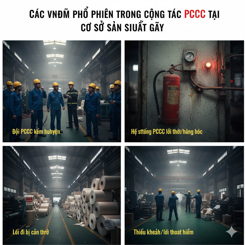 Các vấn đề phổ biến trong công tác PCCC tại cơ sở sản xuất giấy