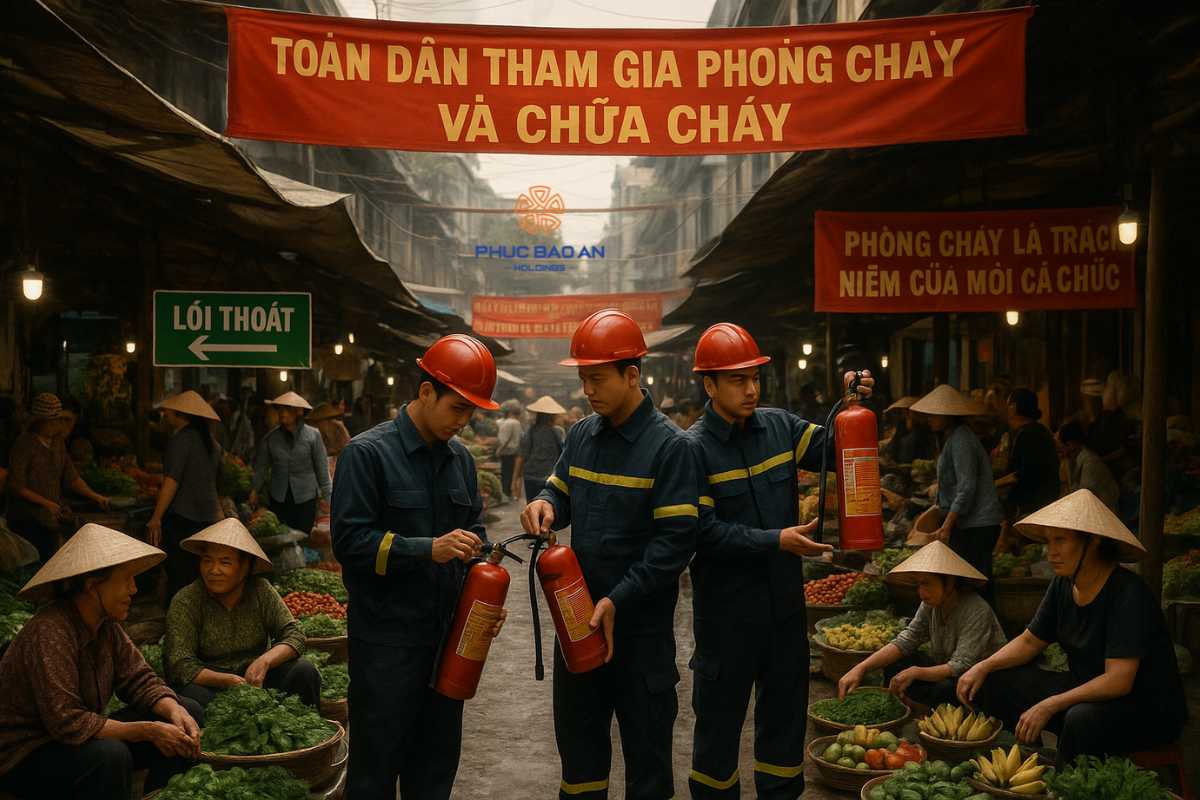 Biện pháp PCCC và Thoát nạn đối với Chợ Trung tâm thương mại