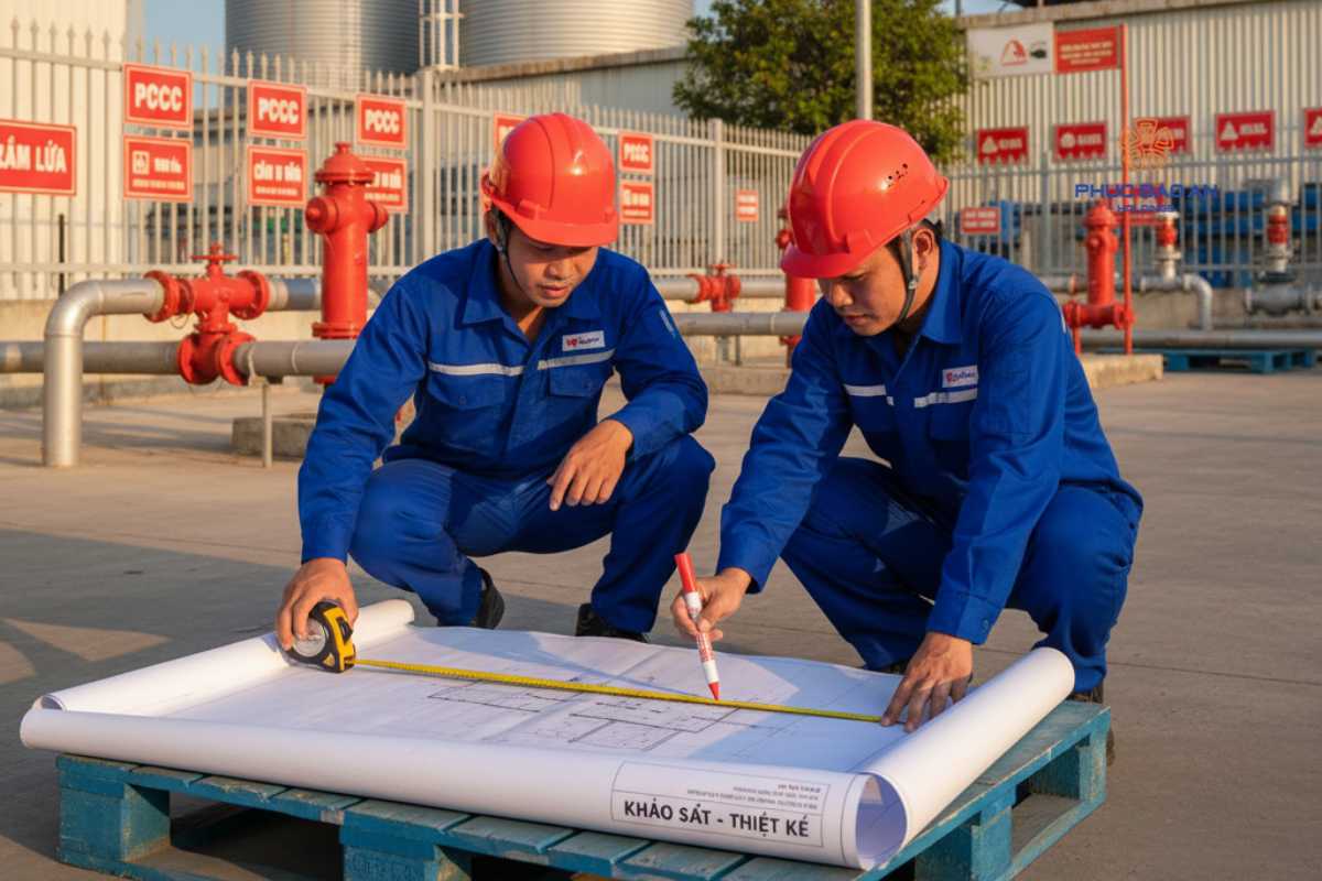 Khảo sát và thiết kế và lắp đặt hệ thống bơm chữa cháy nối tiếp và song song