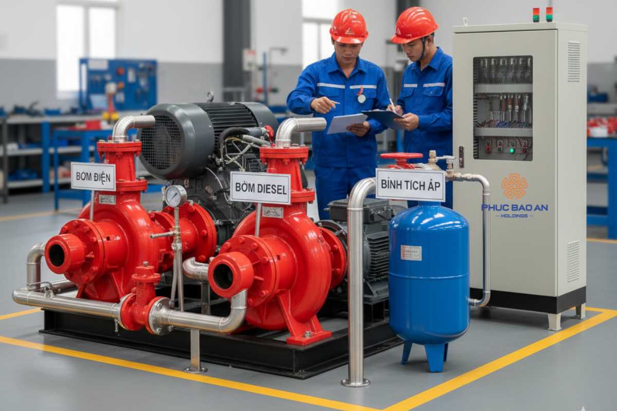 Thiết bị phù hợp cho thiết kế và lắp đặt hệ thống bơm chữa cháy nối tiếp và song song