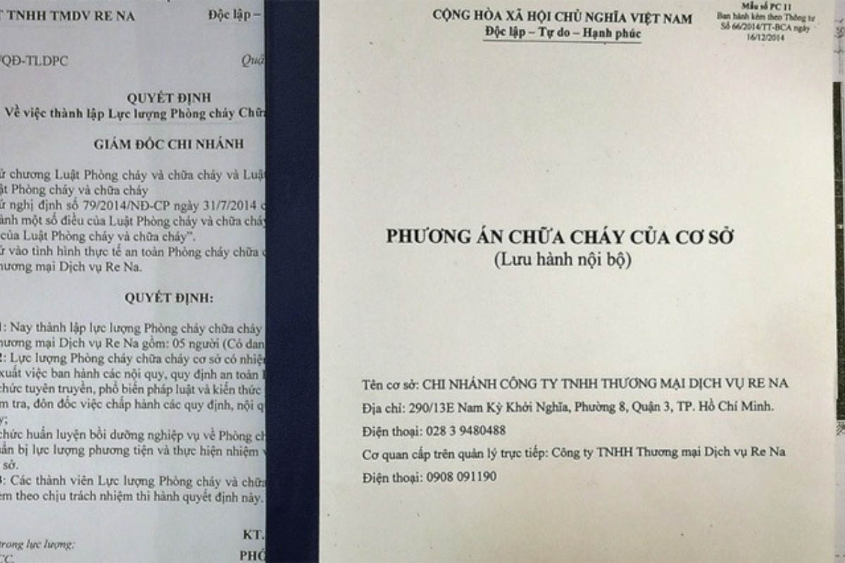 Giới Thiệu Về Phương Án Phòng Cháy Chữa Cháy Cơ Sở