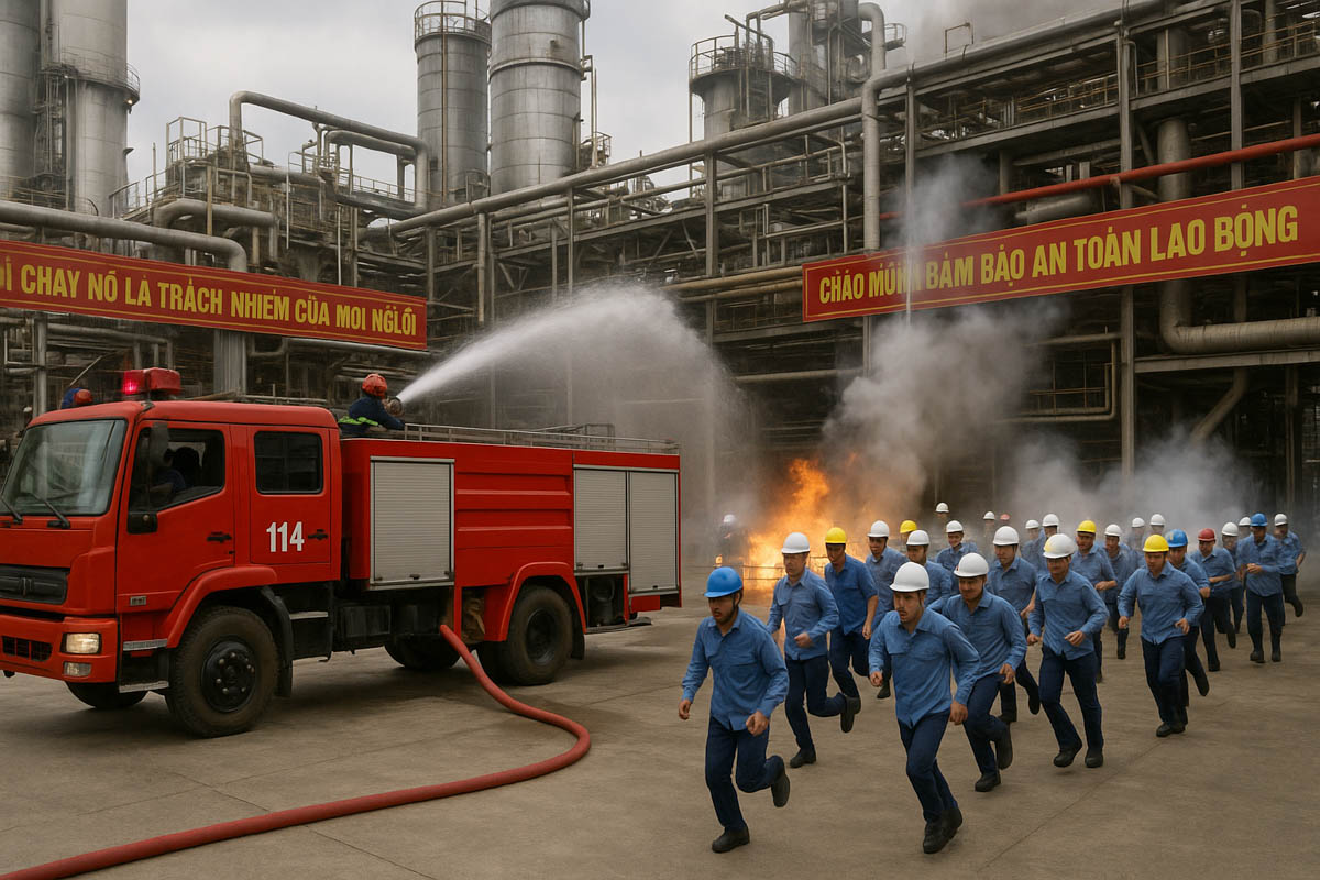 Lập và thực tập phương án chữa cháy, cứu nạn, cứu hộ