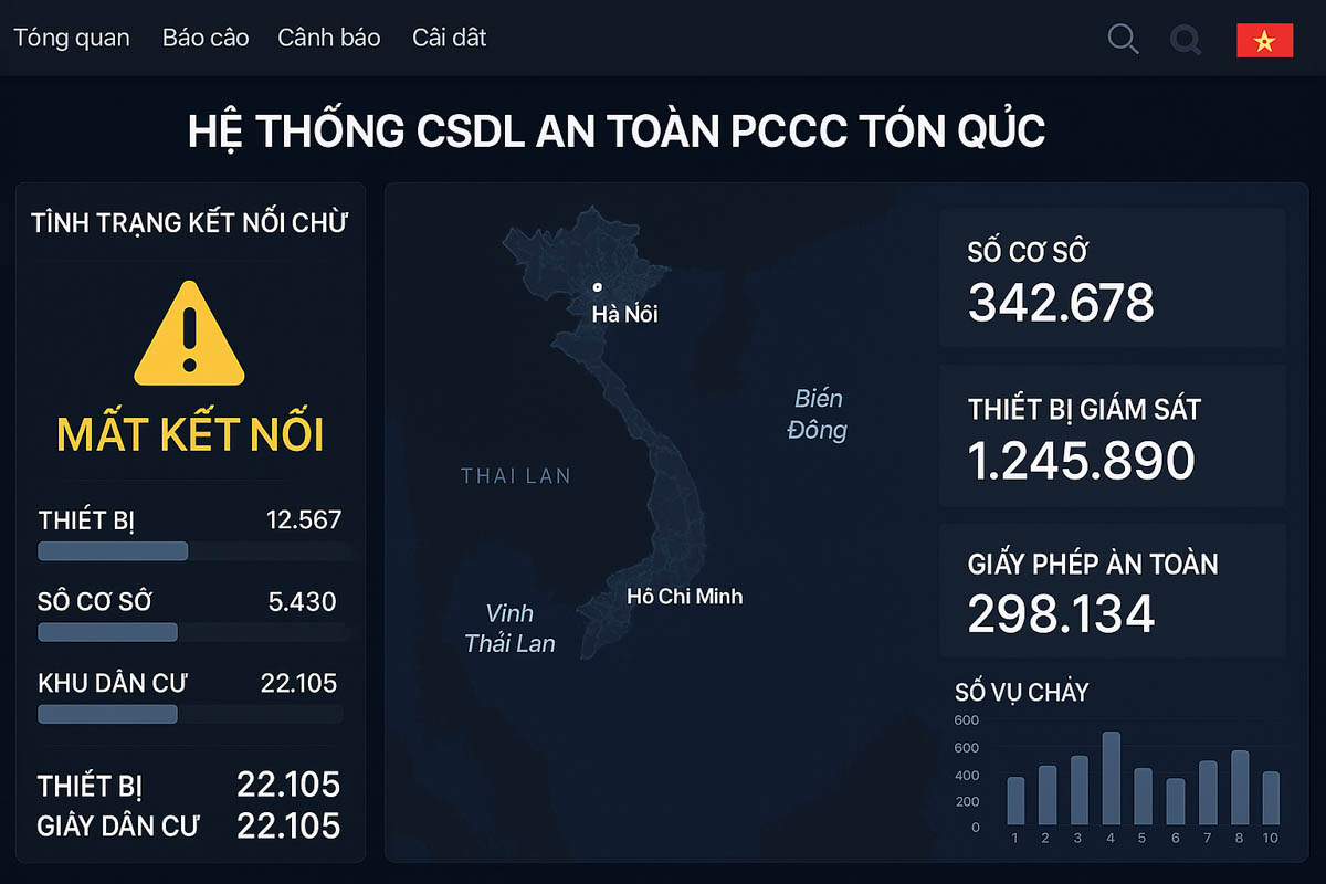 Kết nối hệ thống PCCC với cơ sở dữ liệu quốc gia