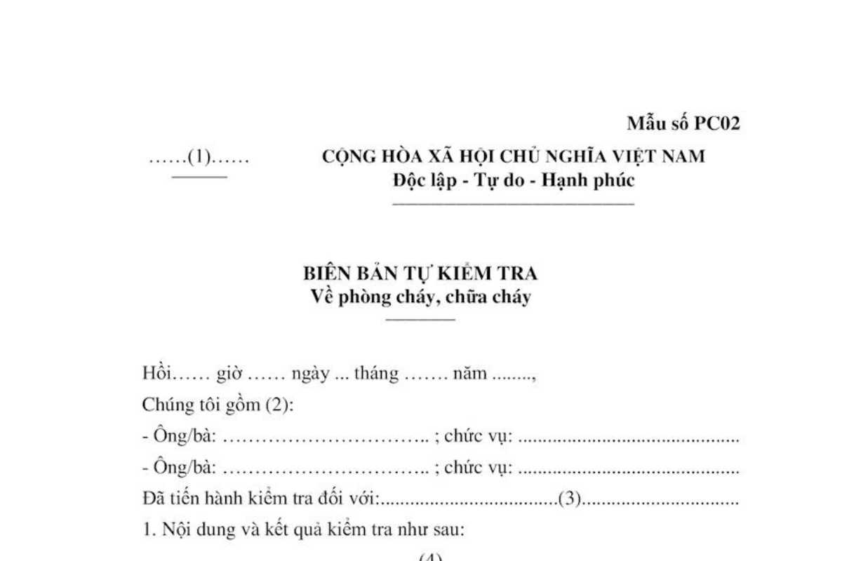 Thành phần hồ sơ PCCC doanh nghiệp năm 2025