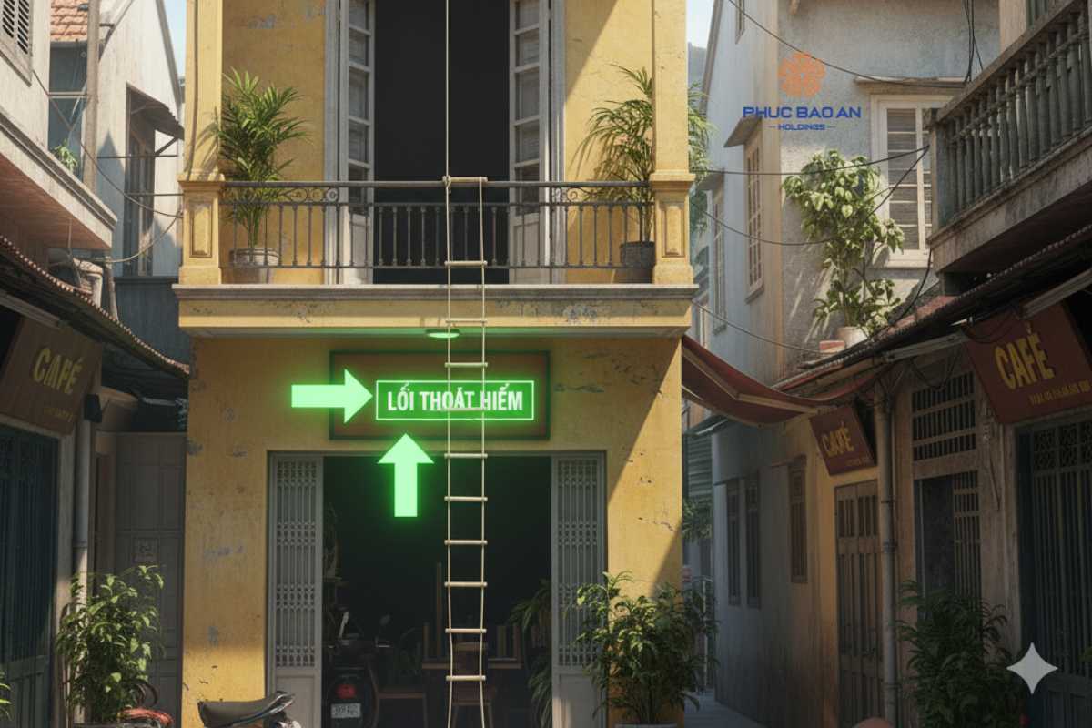 Thiết kế lối thoát hiểm an toàn – bắt buộc phải có ít nhất 2 lối thoát