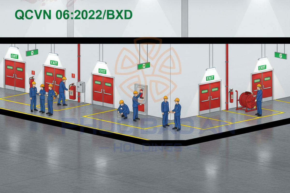 Quy định về cửa thoát nạn trong nhà xưởng