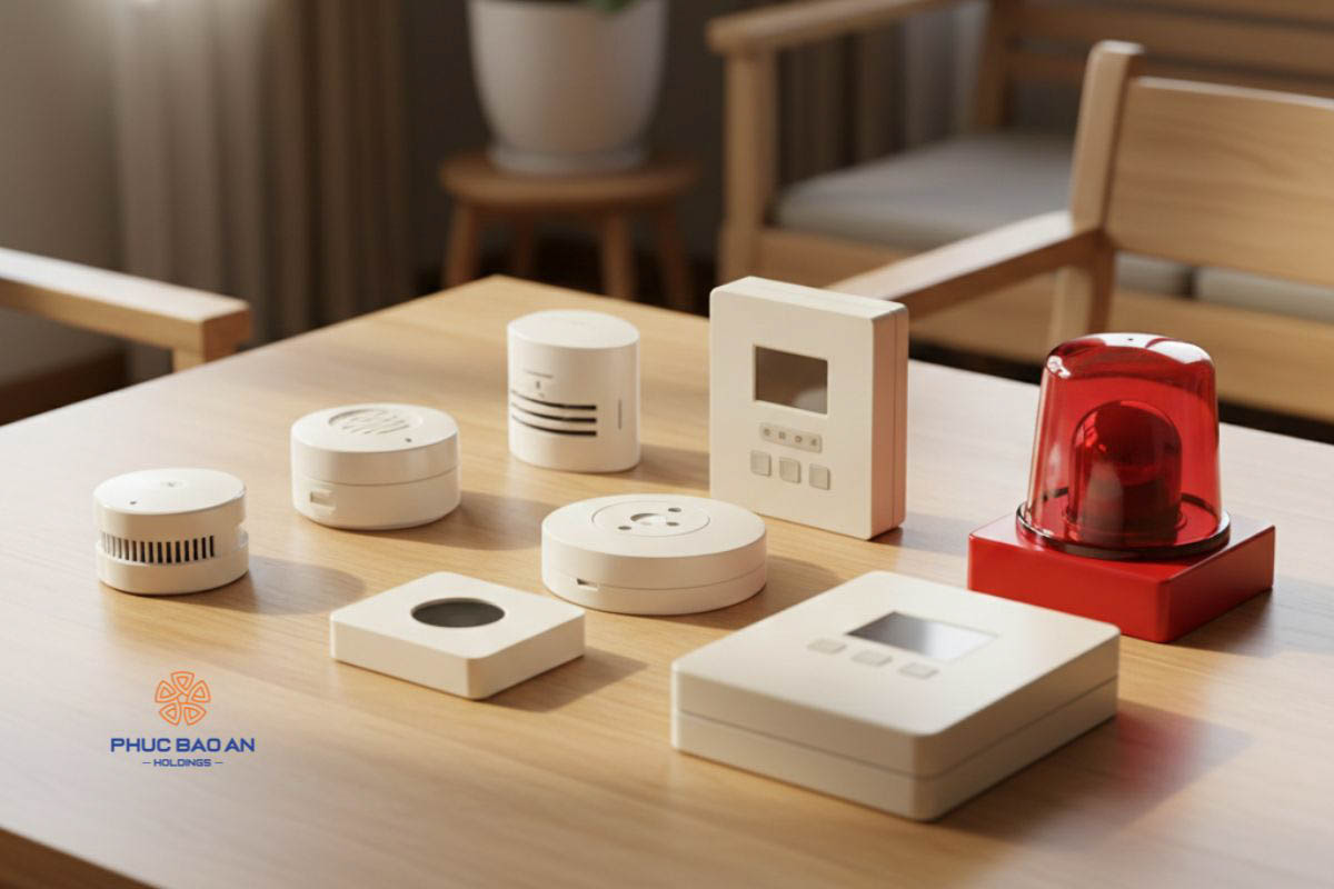 Các thành phần chính của hệ thống báo cháy gia đình